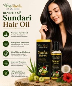 Alternative view of Sundari Hair Oil 100ml | Ayurvedic Herbal Hair Oil For Growth & Hair Fall Control | Onion, Amla, Bhringraj, Coconut Blend | Scalp Nourishment Split Damage Repair for Men & Women